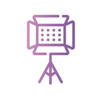 studio light Line Gradient Icon White Background vector
