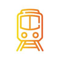 train Line Gradient Icon White Background vector