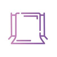 green screen Line Gradient Icon White Background vector
