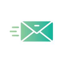 email Flat Gradient Icon White Background vector