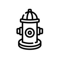 fire hydrant Line Icon White Background vector