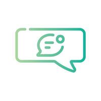 comment Line Gradient Icon White Background vector