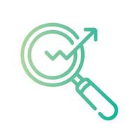 search engine Line Gradient Icon White Background vector