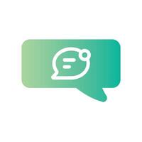 comment Flat Gradient Icon White Background vector