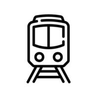 train Line Icon White Background vector