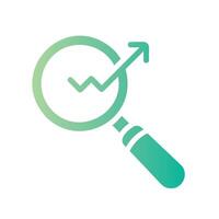search engine Flat Gradient Icon White Background vector