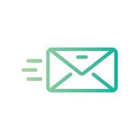 email Line Gradient Icon White Background vector