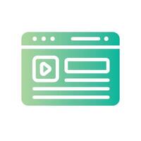 browser Flat Gradient Icon White Background vector