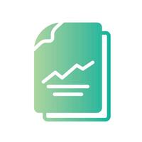 data analytics Flat Gradient Icon White Background vector