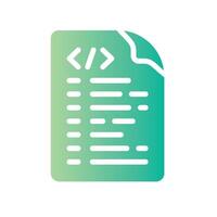 script,news Flat Gradient Icon White Background vector