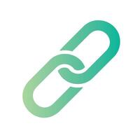 link Flat Gradient Icon White Background vector
