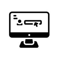 subscription Glyph Icon White Background vector