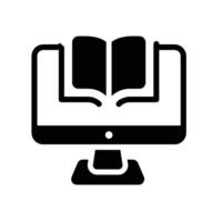 e-book Glyph Icon White Background vector
