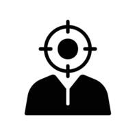target audience Glyph Icon White Background vector