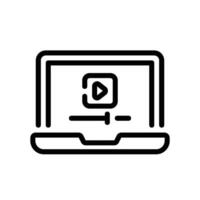 videomarketing Line Icon White Background vector