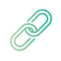 link Line Gradient Icon White Background vector
