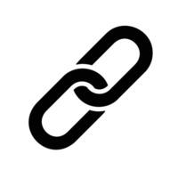 link Glyph Icon White Background vector