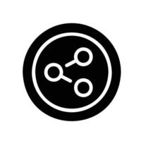 share Glyph Icon White Background vector