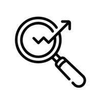 search engine Line Icon White Background vector