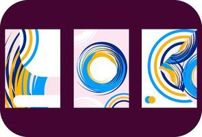Three Studies in Circular Forms vector