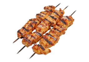 Chicken skewers on a transparent background png