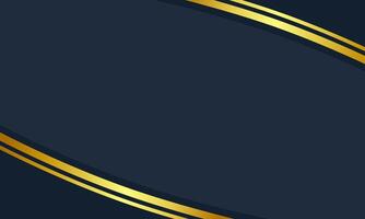 Elegant luxury background featuring a dark navy base with dynamic golden curved lines, perfect for premium branding, invitations, or classy designs vector