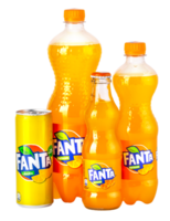 Fanta bottles and can png