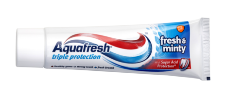 Aquafresh Toothpaste on transparent background png