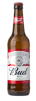 A single bottle of Budweiser on transparent background png