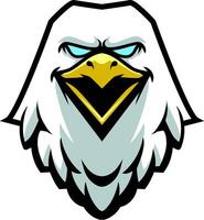 Bald eagle head front view in Cartoon Character Illustration vector