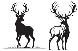 Minimalist Deer Silhouette Art for Unique Creations vector