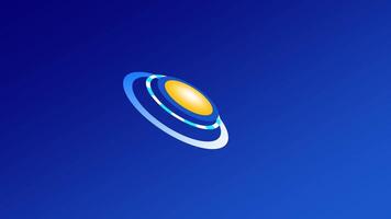 Animation of stylized depiction of a planet with orbiting rings, set against a deep blue background, evoking a sense of cosmic wonder and exploration video