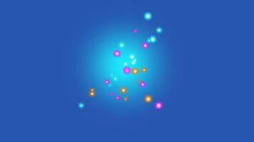 Animation of vibrant display of colorful orbs floating in a serene blue background, evoking a sense of wonder and cosmic beauty video