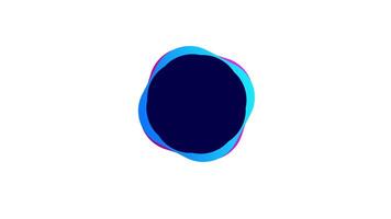 Animation of vibrant design featuring multiple overlapping shapes in blue and pink hues creates a playful and dynamic visual experience video