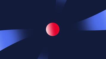 Animation of striking visual of a central red sphere surrounded by dynamic blue rays, creating a sense of energy and movement against a dark background, symbolizing power and vitality video