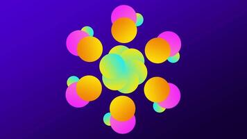 Animation of sophisticated display of white shapes with smooth gradients against a deep purple background, creating a sense of depth and elegance, The layered design adds a modern touch video