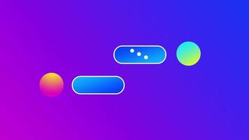 Animation of colorful chat bubble design featuring two messages saying I Love You, set against a gradient background of blue and pink video
