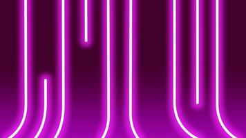 Animation of captivating display of glowing neon lines flowing gracefully against a rich purple background, evoking a sense of movement and energy video