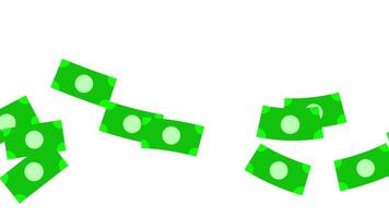 Animation of money flying through the air, symbolizing freedom, abundance, and the transient nature of wealth video