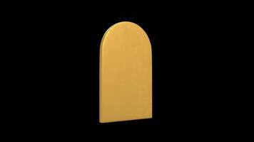 3D Mirror Rotating on a Transparent Background. Seamless Loop. Bathroom Mirror 4K video