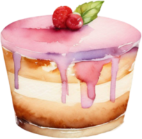 Cake with raspberry and cream png
