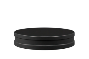 Black Round Display Stand Product Presentation Minimalist Stage Empty Podium Mockup Showcase png