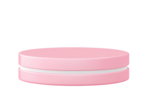 Pink Round Display Stand Product Showcase Empty Platform Minimalist Mockup Stage Pedestal Cosmetics png