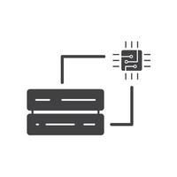 Data server connects icon vector