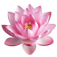 Pink lotus flower bloom isolated transparent background nature botany purity serenity png