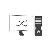 Data transfer icon vector