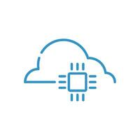 Cloud computing icon vector