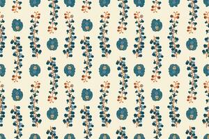 Wildflower abstract florals seamless repeat pattern vector