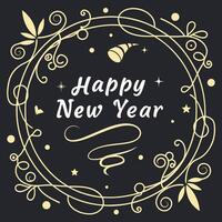 Elegant Happy New Year Graphic Design for Holiday Use vector