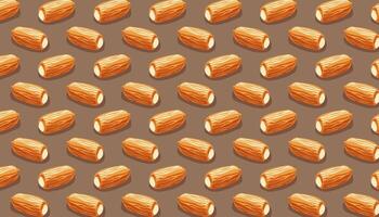 Seamless pattern of dates. Dried fruit background illustration. vector
